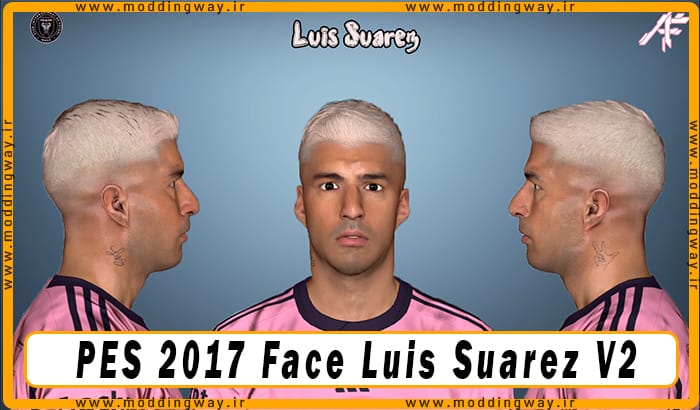 فیس Luis Suárez برای PES 2017 ورژن 2 مودینگ وی