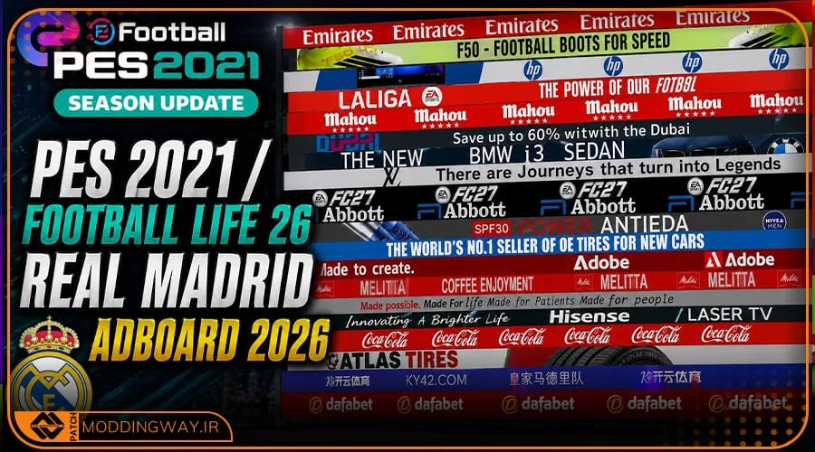 ادبورد پک Real Madrid CF 2026 برای PES 2021