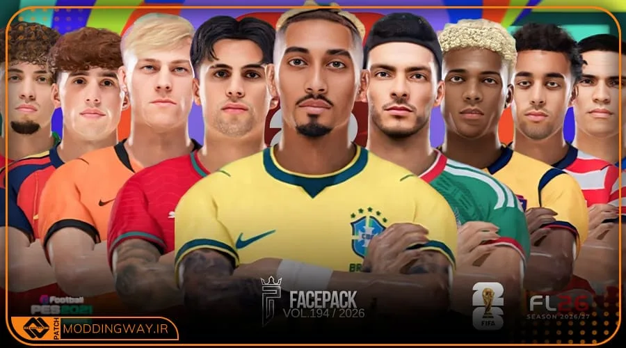 فیس پک FL26 Facepack Update v194 برای PES 2021