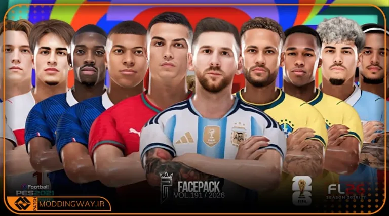 فیس پک FL26 Facepack Update v191 برای PES 2021