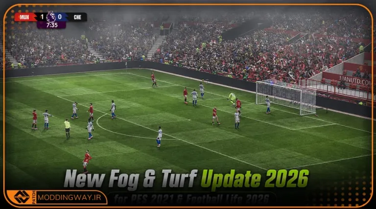 ماد گرافیکی Fog Turf Update 2026 برای PES 2021
