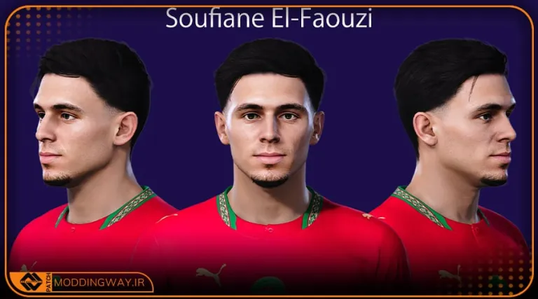 فیس Soufiane El-Faouzi برای PES 2021 - آپدیت 2 مرداد 1405