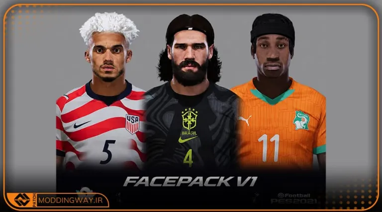 فیس پک Facepack V.1 برای PES 2021