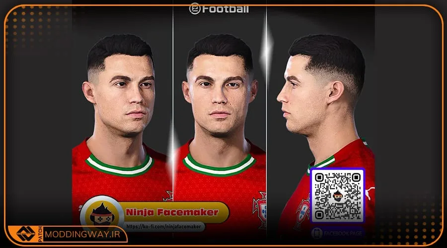 فیس Cristiano Ronaldo برای PES 2021 - آپدیت 6 مرداد 1405