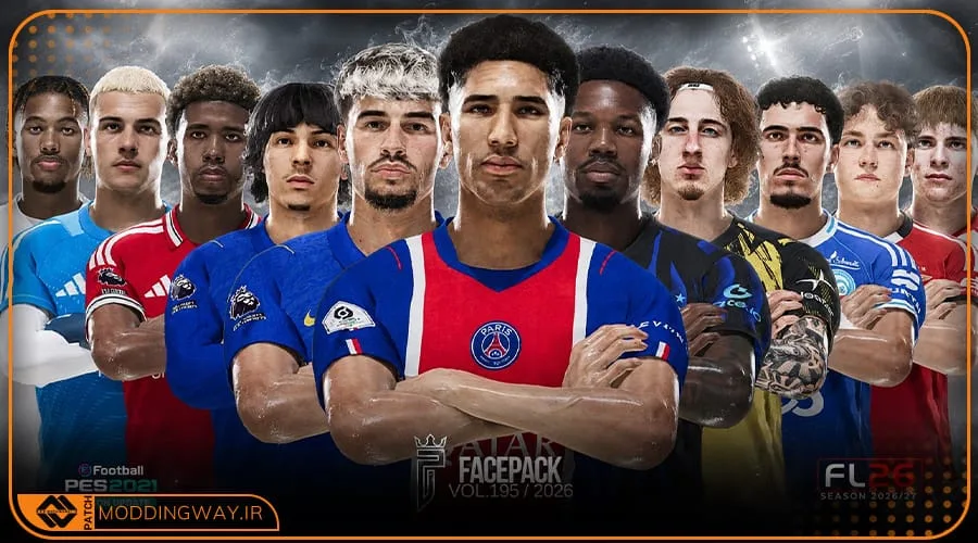 فیس پک FL26 Facepack Update v195 برای PES 2021