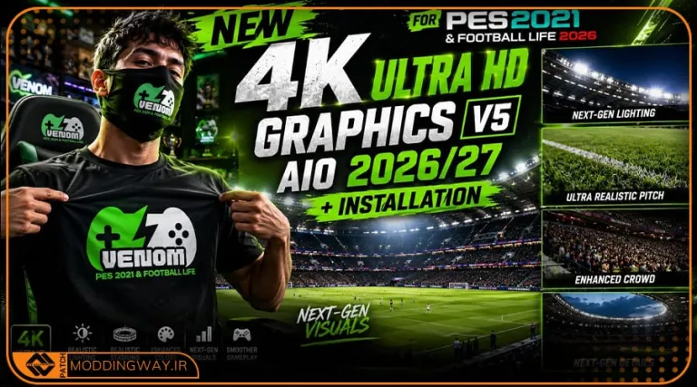 ماد گرافیکی Next-Gen 4K Graphics v5 برای PES 2021