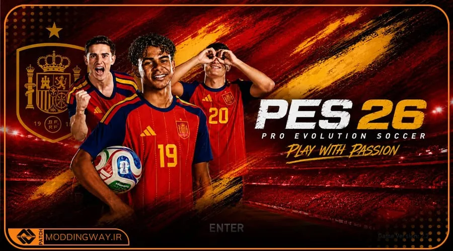گرافیک منو Spain 2026 برای PES 2021