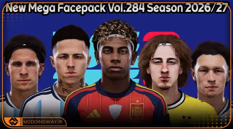 فیس پک new season 25-26 v284 برای PES 2021