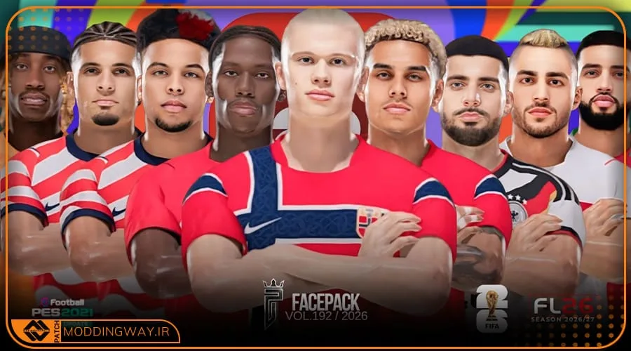 فیس پک FL26 Facepack Update v192 برای PES 2021