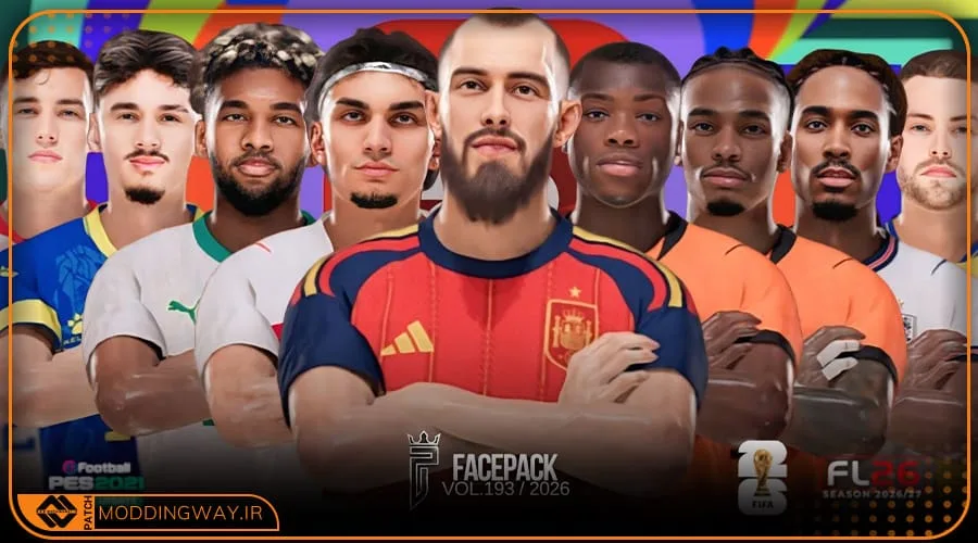 فیس پک FL26 Facepack Update v193 برای PES 2021