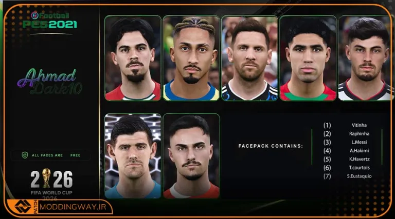 فیس پک Facepack 2026 v4 برای PES 2021