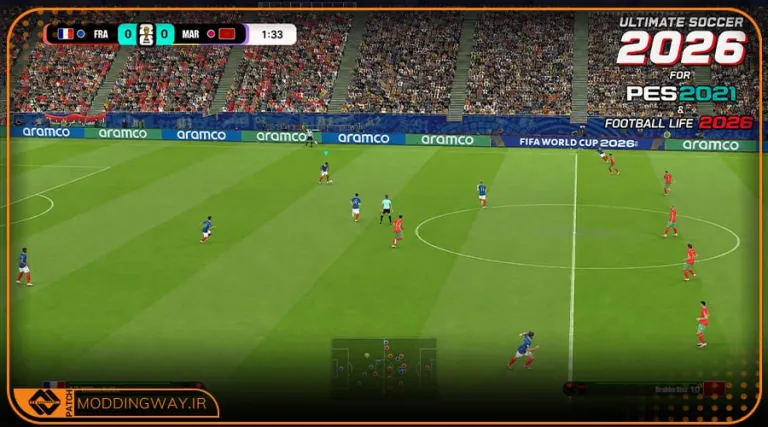 گیم پلی Ultimate Soccer Mod 2026 برای PES 2021