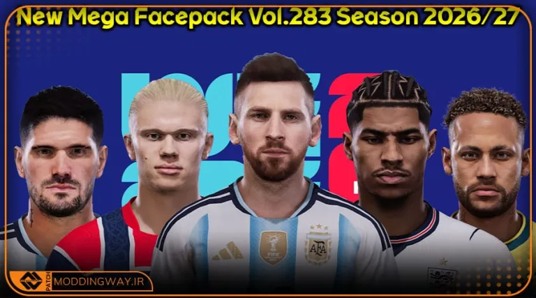 فیس پک new season 25-26 v283 برای PES 2021