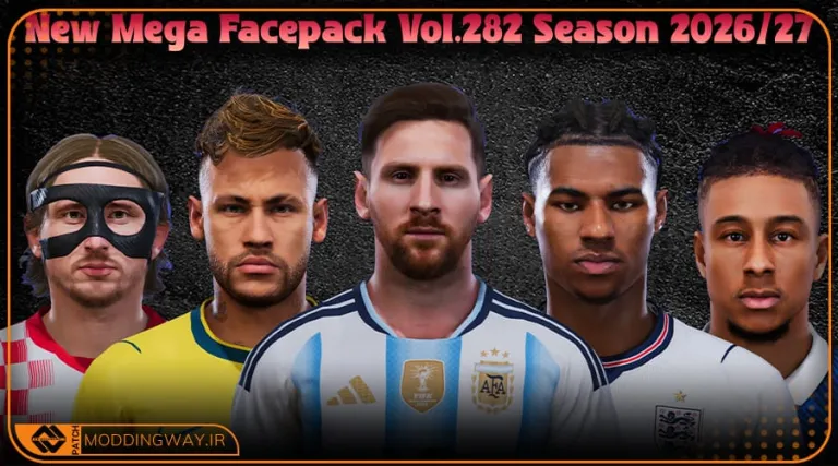 فیس پک new season 25-26 v282 برای PES 2021