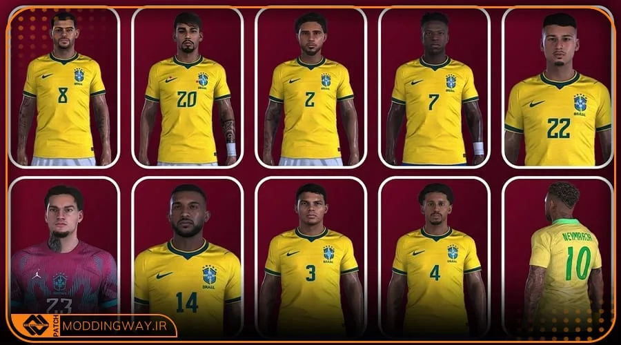 فیس پک Brazil 2026 برای PES 2021