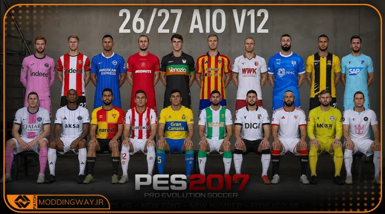 کیت پک Official Kitpack Season 2026-2027 برای PES 2017 - ورژن 12
