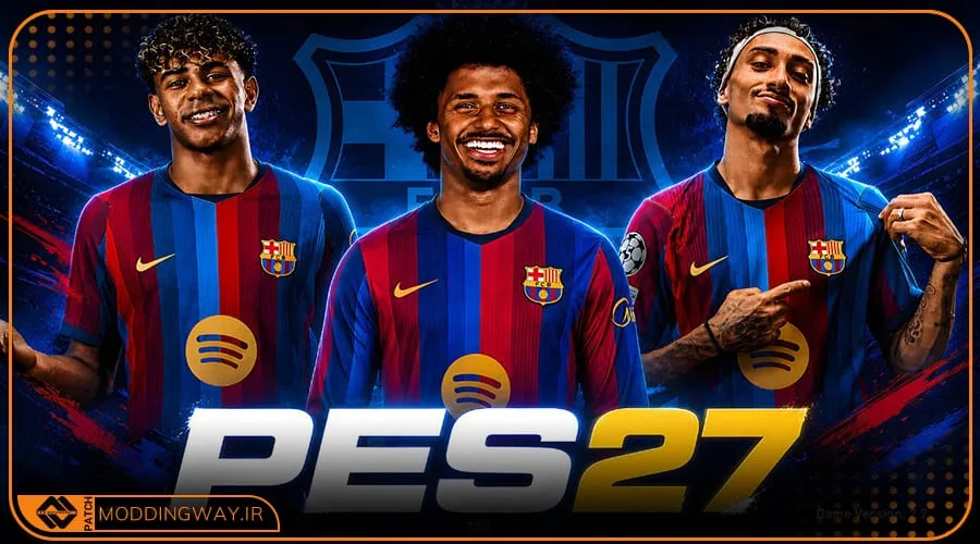 گرافیک منو Barcelona 2026 برای PES 2021