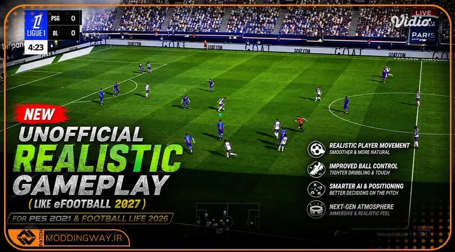 گیم پلی Like eFootball 2027 برای PES 2021