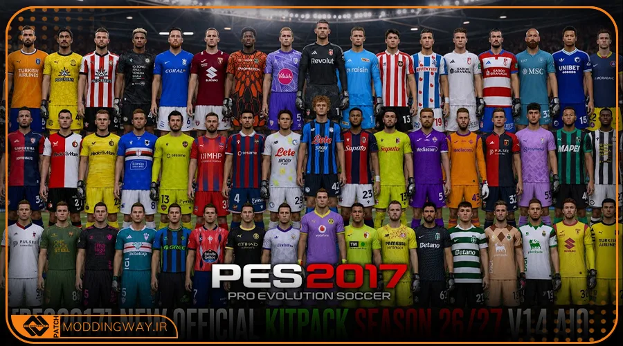 کیت پک Official Kitpack Season 2026-2027 برای PES 2017 - ورژن 14