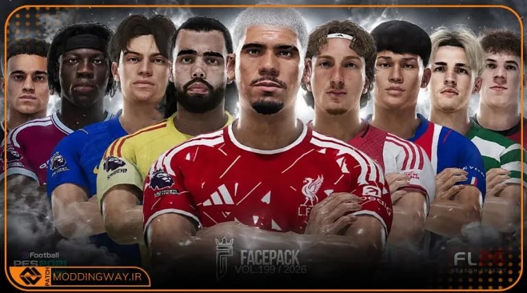 فیس پک FL26 Facepack Update v199 برای PES 2021
