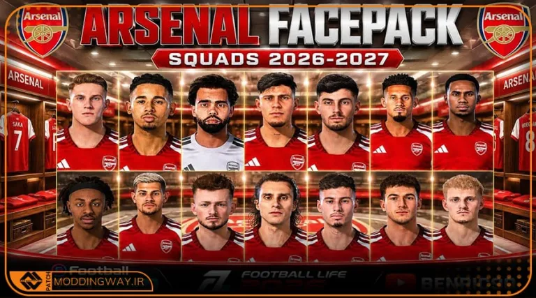 فیس پک Arsenal FC 26-27 برای PES 2021