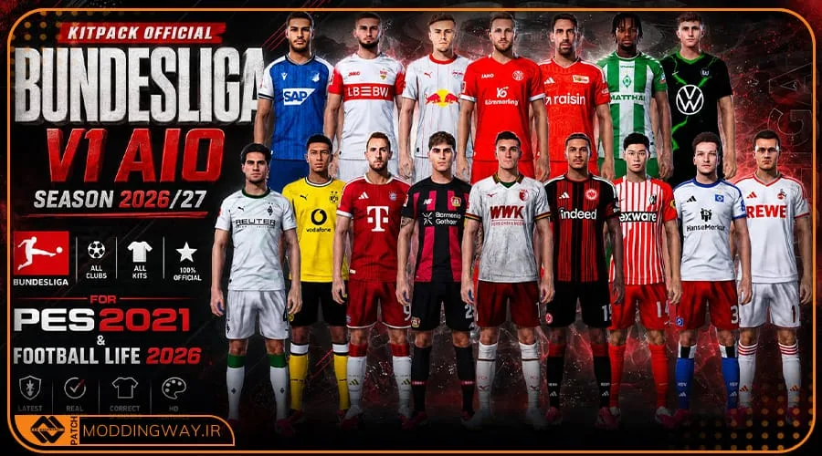 کیت پک Bundesliga برای PES 2021 - ورژن 1