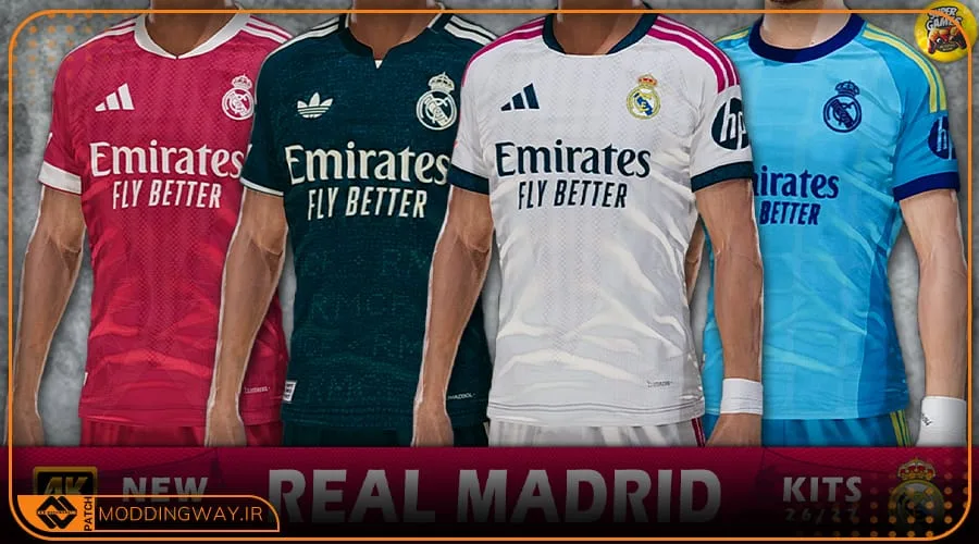 کیت پک Real Madrid 2026-27 برای PES 2021