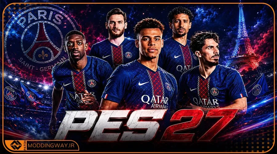گرافیک منو PSG 2027 برای PES 2021