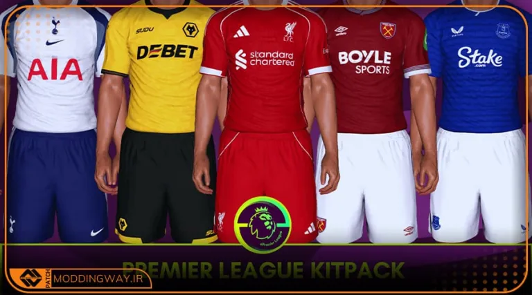 کیت پک Premier League 2026 برای PES 2017