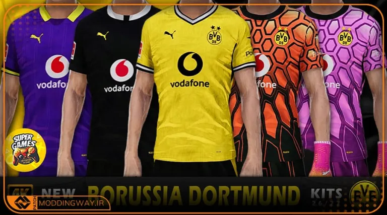 کیت پک Borussia Dortmunt 2026-27 برای PES 2021
