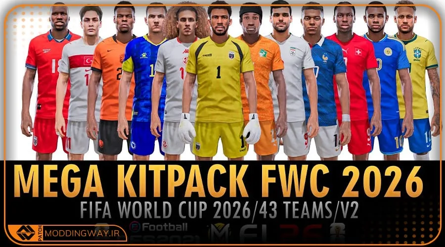 کیت پک NT FIFA WC 2026 برای PES 2021 (ورژن 2)