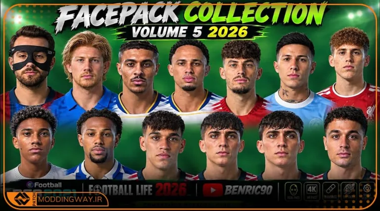 فیس پک Collection 2026 v6 برای PES 2021