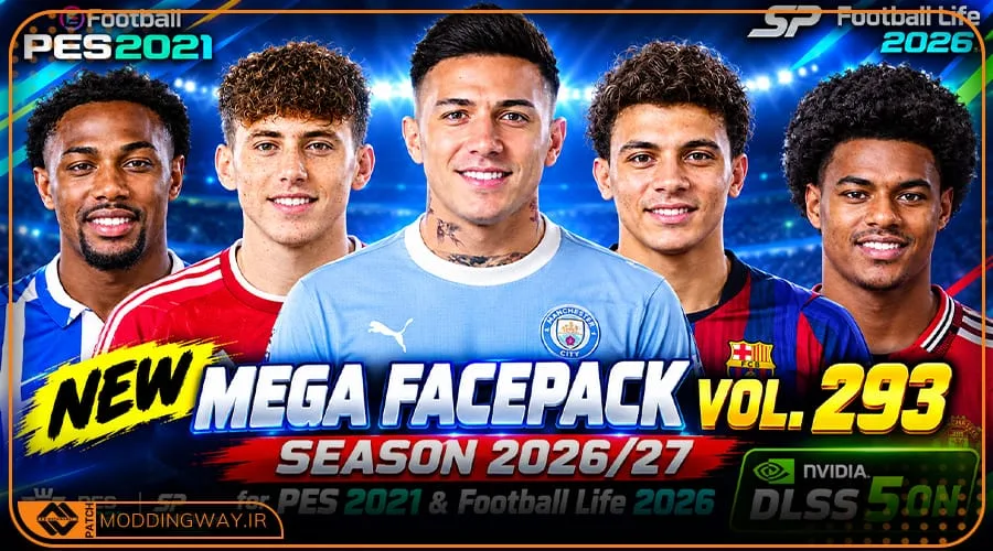 فیس پک New Season 25-26 v293 برای PES 2021