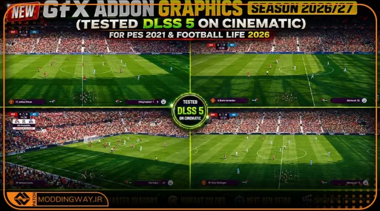 ماد گرافیکی GfX AddOn Season 2026-27 برای PES 2021