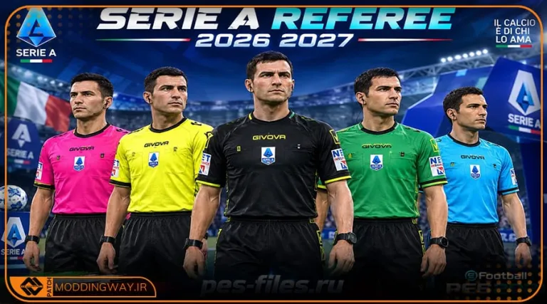 کیت پک Serie A Referee 2026-27 برای PES 2021