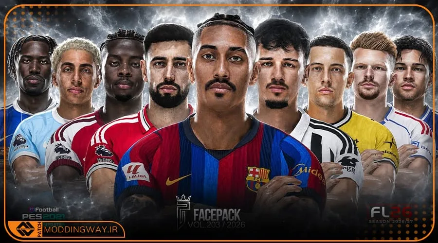 فیس پک FL26 Facepack Update v203 برای PES 2021