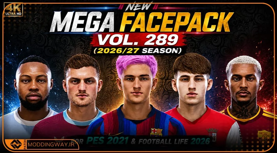 فیس پک New Season 25-26 v289 برای PES 2021