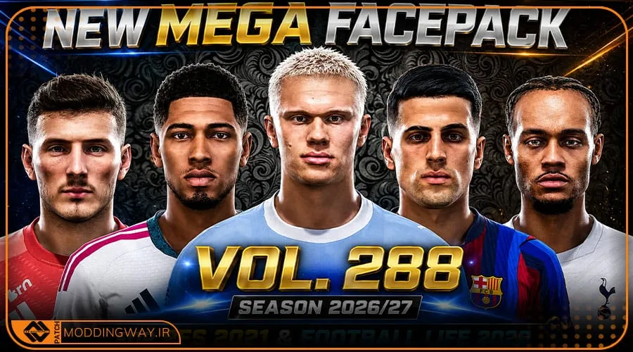 فیس پک New Season 25-26 v288 برای PES 2021