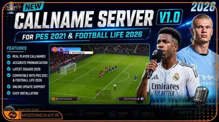 ماد Callname Server برای PES 2021 - ورژن 1.0