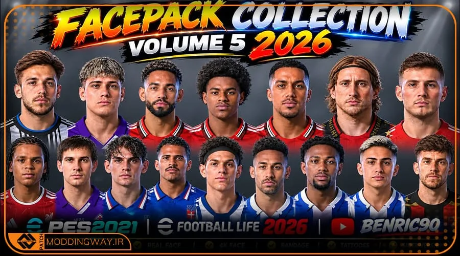 فیس پک Collection 2026 v5 برای PES 2021