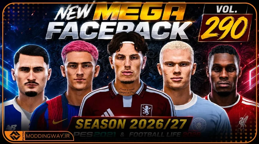 فیس پک New Season 25-26 v290 برای PES 2021