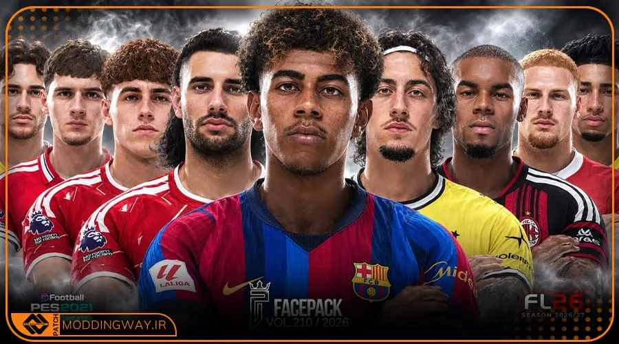 فیس پک FL26 Facepack Update v210 برای PES 2021