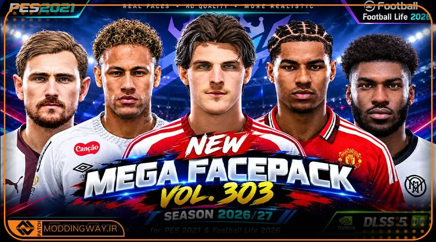 فیس پک New Season 25-26 v303 برای PES 2021