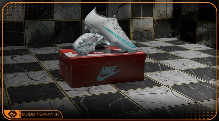 پک کفش Nike Mercurial WhiteTeal برای PES 2021
