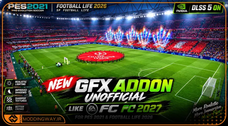 ماد گرافیکی Like EA Sports FC 27 برای PES 2021