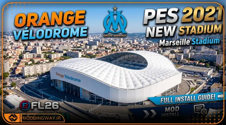 استادیوم Orange Velodrome Update 2026 برای PES 2021