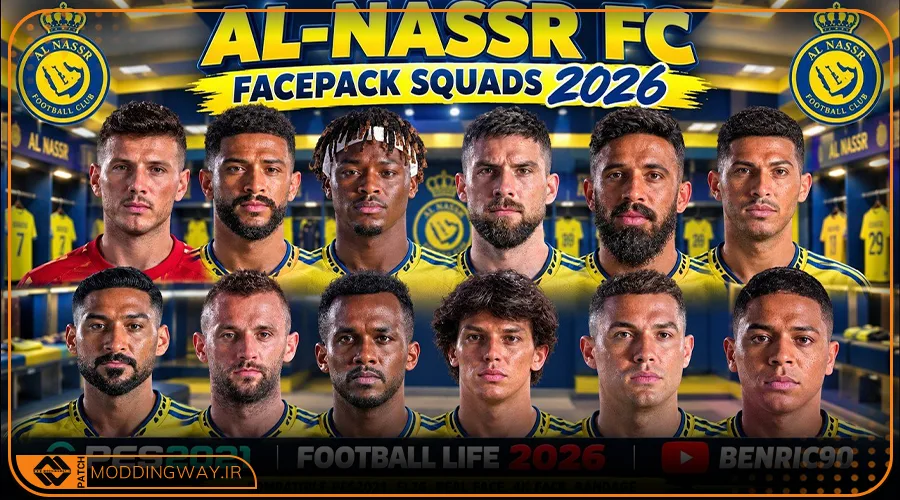 فیس پک Al-Nassr FC 2026-27 برای PES 2021
