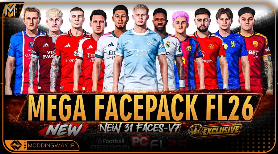 فیس پک FL 2026 v7 برای PES 2021