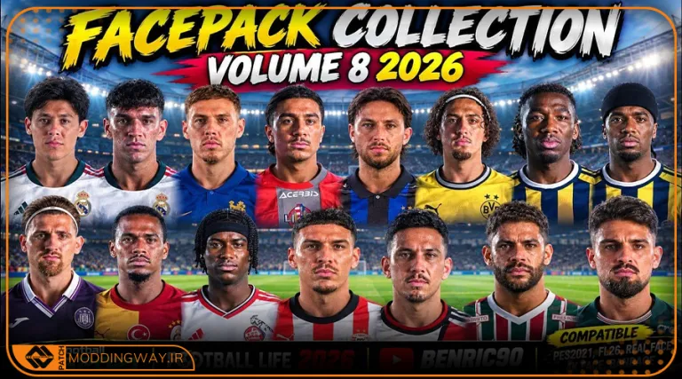 فیس پک Collection 2026 v8 برای PES 2021