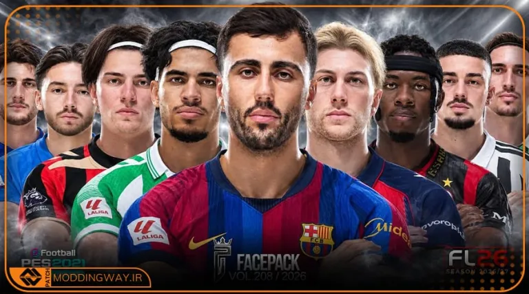 فیس پک FL26 Facepack Update v208 برای PES 2021